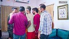 desi indian bhabhi handles every cock in wild gangbang with starsudipa