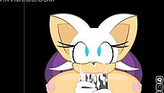 rouge interrupts shadow for a big cock suck in secret scene