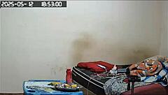 security camera captures chubby stepmom posing for the camera