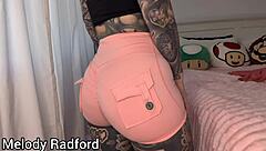 big tits milf melody radford tries on gym leggings haul