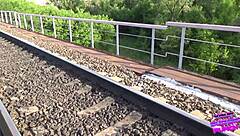 Yo, check this amateur brunette getting pounded outdoors in doggystyle!