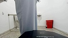 Amateur cam in hospital bathroom, shocking footage