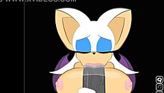 rouge interrupts shadow for a big cock suck in secret scene