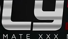 Cindy Behr in blonde glory hole cumshot with big tits and pantyhose