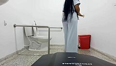 Amateur cam in hospital bathroom, shocking footage