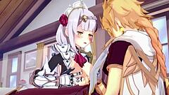 Noelle's Intense Fucking Session with Aether in Genshin Impact
