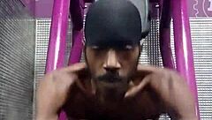 Skinny teacher works out with mature gym buddy