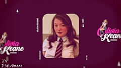 Curvy teen 18+ gives oily handjob to big cock