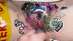 Beetlejuice masturbates with toys