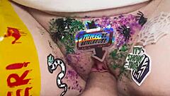 Beetlejuice masturbates with toys