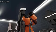 She lost the bet and boldly takes four big black cocks at once