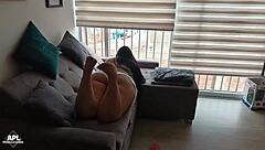 nice curves this girl has in the dorm