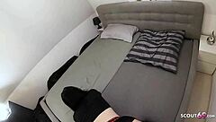 Curvy german teen 18+ gets hardcore mmf threesome after university