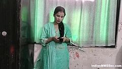 An Indian girl is too hot to handle in this steamy scene