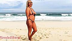 I'm showing off my body in a micro bikini on Rio beach