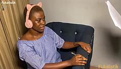 Naughty ebony student says, 'Fuck the maths lesson, I want your big black cock!'