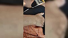 A Mature Woman In Leggings Walking Down The Street In Usa