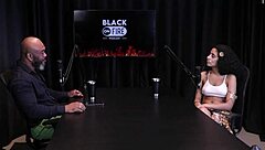 Bibi Hourani shows tattooed tits and enjoys anal fingering