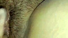 Hot Girl Gets Fingered By Boyfriend On Oiled Hairy Pussy