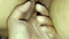 Hot Girl Gets Fingered By Boyfriend On Oiled Hairy Pussy