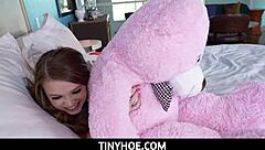 Tiny 18+ redhead stepdaughter ORGASMS with stepdad! Mazy Myers