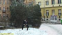 Redhead BBW MILF Pees in Public Fetish