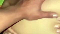 My skinny girl turns back when she feels the dick inside her