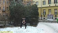 Redhead BBW MILF Pees in Public Fetish