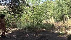 i caught a french nudist milf on the beach and she was shocked by my voyeurism.