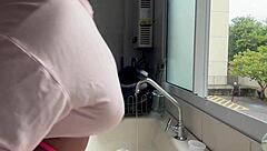 chubby bbw slut gets blowjob and big cock in ass.