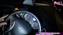 ex girlfriend auto blowjob while driving with swallow!