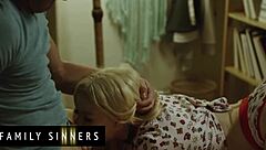 I am sad after my boyfriend leaves me so I fuck my stepbro to get over him