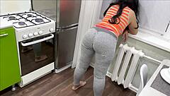 Stepmom amuses stepson with big ass, leading to homemade sex and dick in her ass