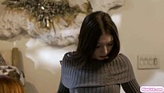 big tits stepmom engages in scissoring with her horny lesbian stepdaughter at home