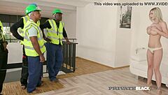 I bent over for double penetration with big black cocks in hairy pussy gangbang.