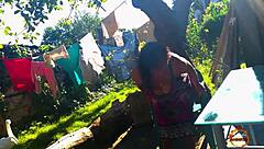 Klaudiaambergirl Solo Outdoor In Stockings And Tits