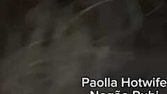 Paolla hotwife rides black cock on trail