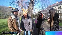 Easter Bunny Sluts Katy And Mia Get Cunts Stuffed!