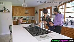Old Man Fucks Daring Step Daughter and Wife