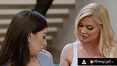 Serene Siren and Chloe Surreal share intimate lesbian moments.