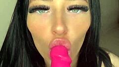 A naughty British girl plays with her pussy