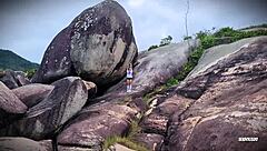 Adorable Girl's Deep Blowjob and Pussy Play in Public POV.