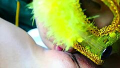 Babysitter Licks Student's Tight Pussy In Costume