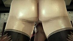 Yuffie cums in Tifa's mouth in double futa