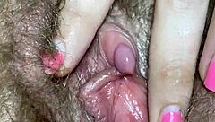 extreme close-up of clitoris in wild edging fetish clip