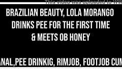 Lola Morango tries pee drinking and anal for the first time