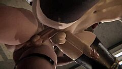 Yuffie's potent spit drenches Tifa's huge tits