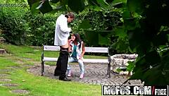 nomi malone spied in backyard threesome with milf and slave