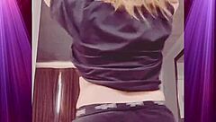 Booty Shaking in Boyfriend's Clothes