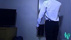 Blonde with long hair and tattoo loves from afar